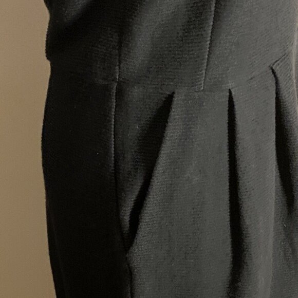 Madewell Textured & Thread Ribbed Jumpsuit Black Sleeveless Pockets Wms Sz S - Picture 14 of 16